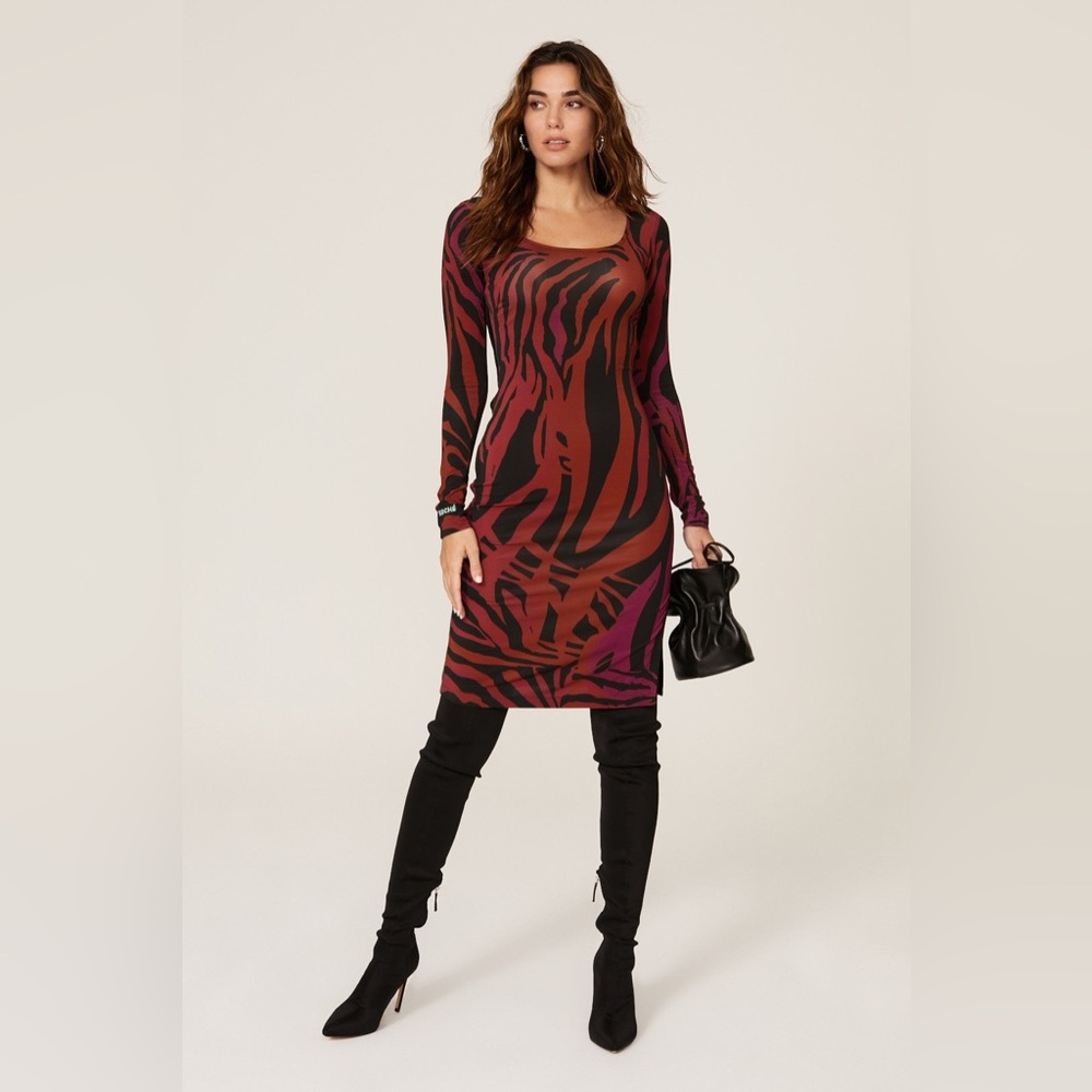 KOCHE Zebra Stripes Dress M *Flawed*